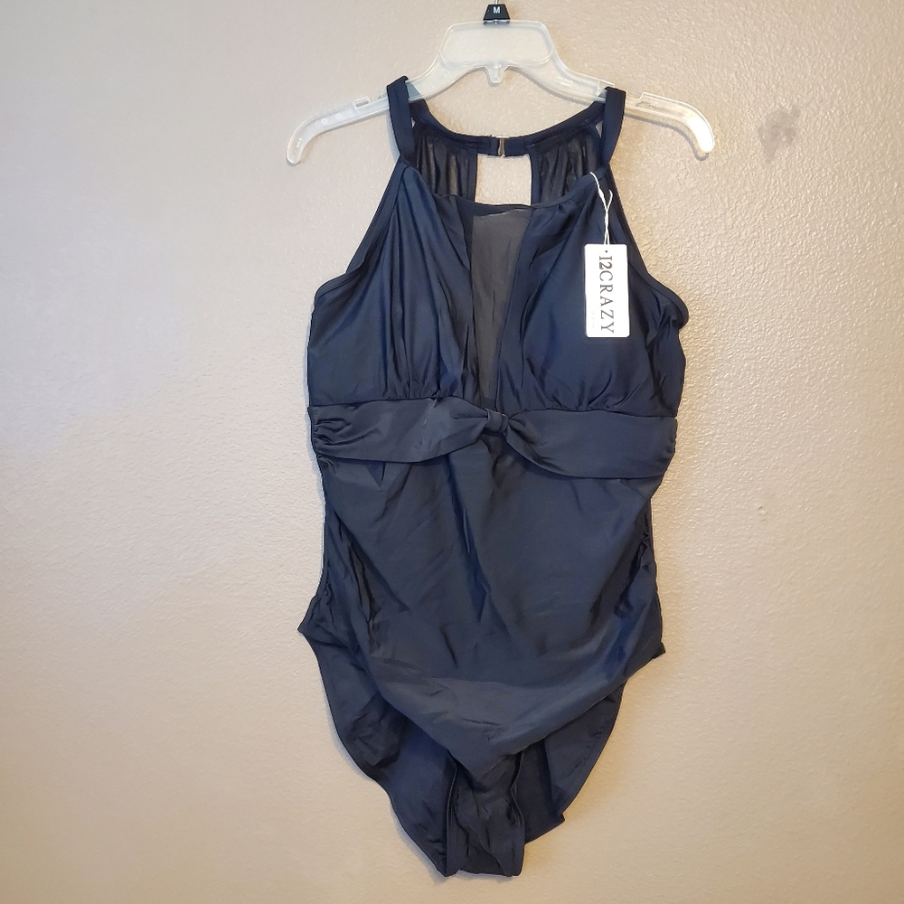 Black 1 piece bathing suit Sz XXXL